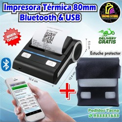 Impresora térmica portátil 80mm con interfaz Bluetooth + USB - Promart